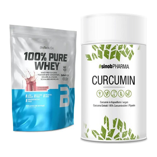 Basis-Set: BioTech 100% Pure Whey + Sinob Curcumin 95% – alle enthaltenen Artikel