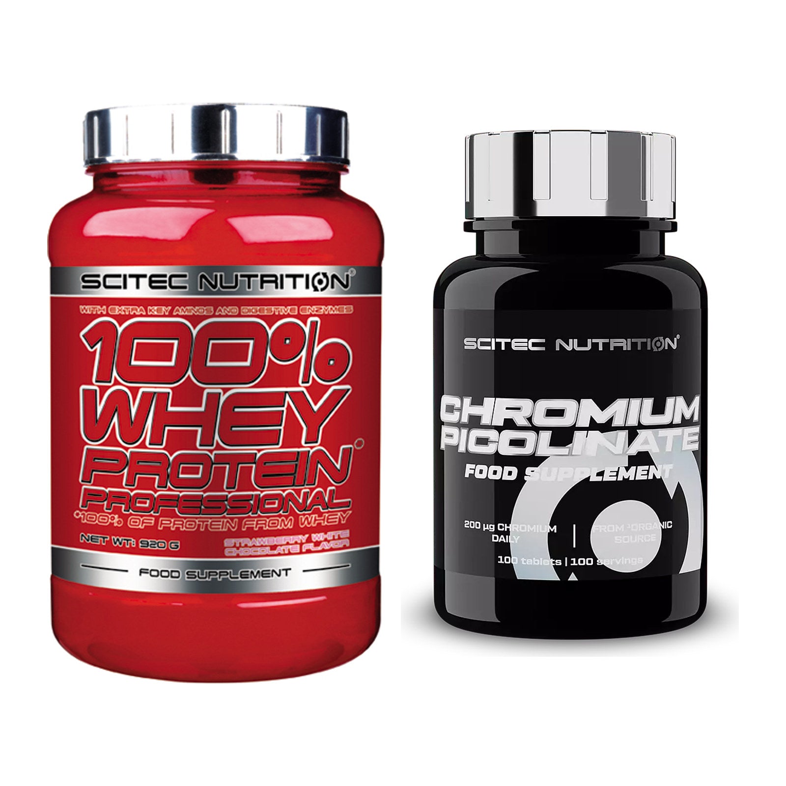 Basis-Set: Scitec 100% Whey Professional + Scitec Chromium Picolinate – alle enthaltenen Artikel