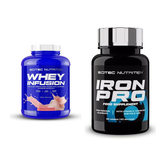 Basis-Set: Scitec Whey Infusion + Scitec Iron Pro – alle enthaltenen Artikel