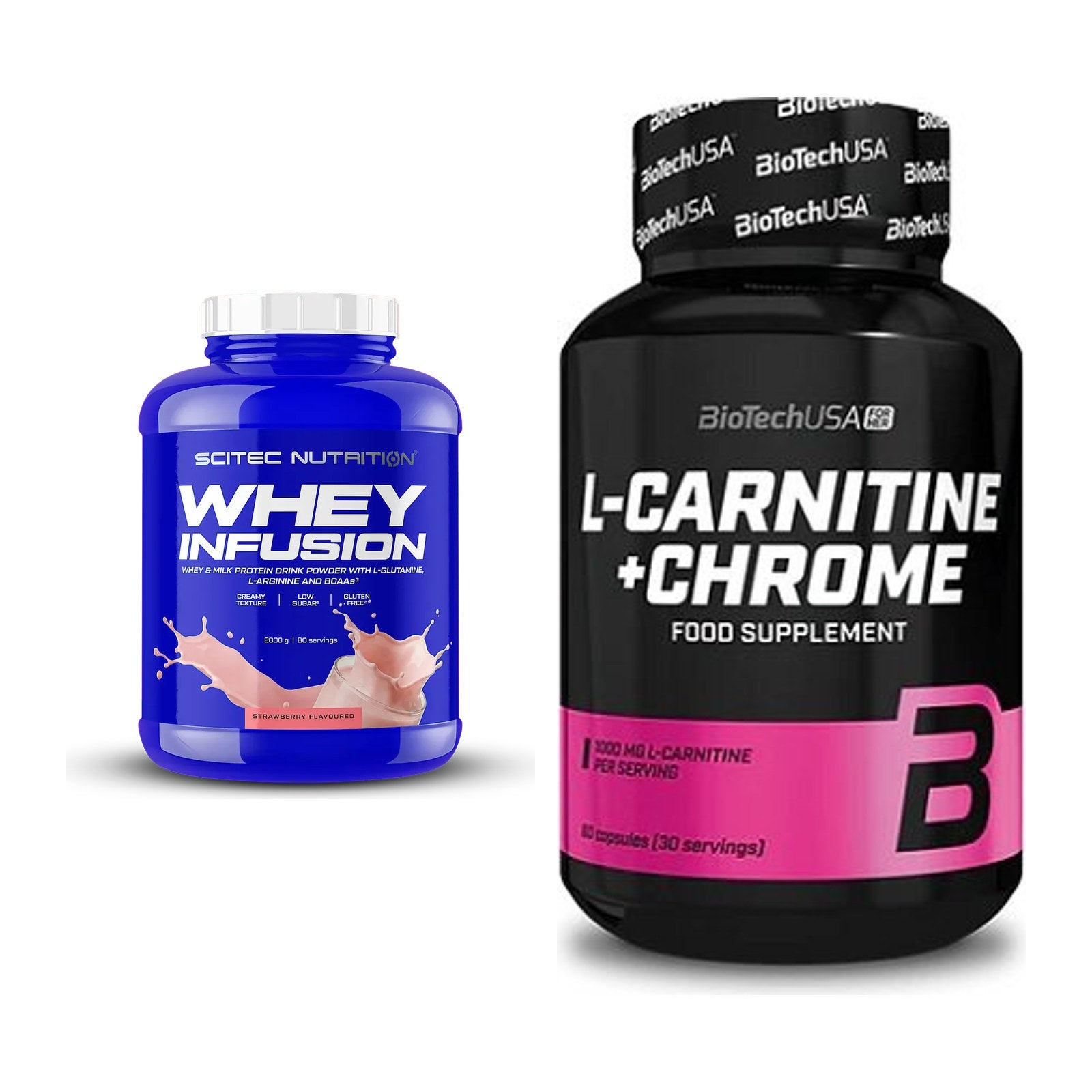 Basis-Set: Scitec Whey Infusion + BioTech L-Carnitine + Chrome – alle enthaltenen Artikel