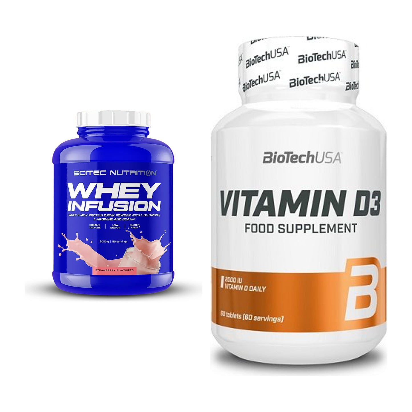 Basis-Set: Scitec Whey Infusion + BioTech Vitamin D3 – alle enthaltenen Artikel