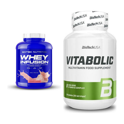 Basis-Set: Scitec Whey Infusion + BioTech Vitabolic 30 Tabl. – alle enthaltenen Artikel