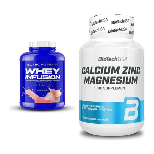 Basis-Set: Scitec Whey Infusion + BioTech Calcium Zinc Magnesium 100 – alle enthaltenen Artikel