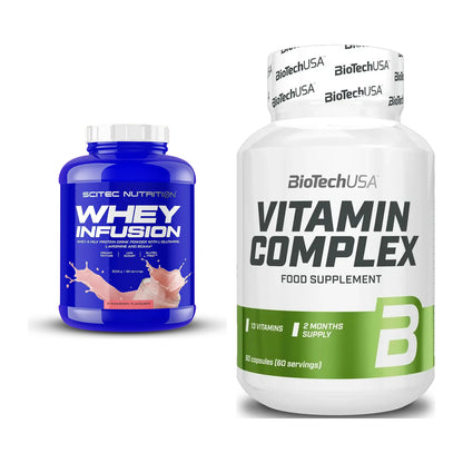 Basis-Set: Scitec Whey Infusion + BioTech Vitamin Complex – alle enthaltenen Artikel