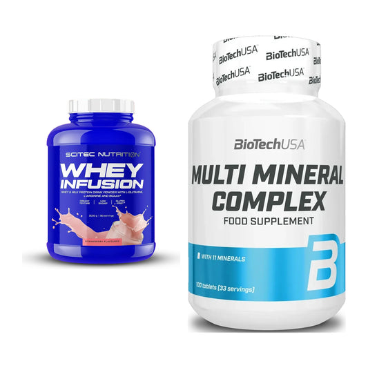 Basis-Set: Scitec Whey Infusion + BioTech Multi Mineral Complex 100 – alle enthaltenen Artikel