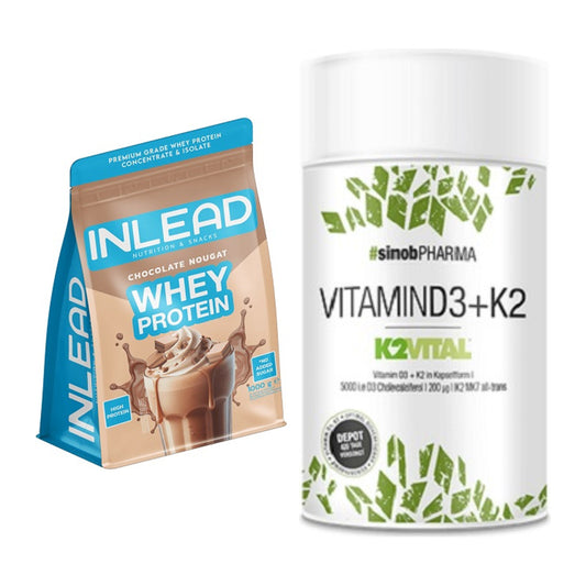 Basis-Set: INLEAD Whey Protein + Sinob Vitamin D3 + K2 – alle enthaltenen Artikel