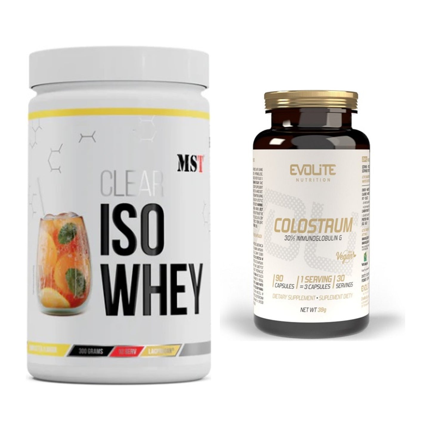 Basis-Set: MST Iso Clear + Evolite Nutrition Colostrum 30% – alle enthaltenen Artikel
