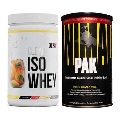 Basis-Set: MST Iso Clear + Universal Animal Pak 44 Serv. – alle enthaltenen Artikel