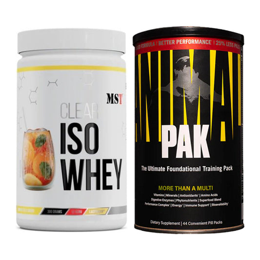 Basis-Set: MST Iso Clear + Universal Animal Pak 44 Serv. – alle enthaltenen Artikel