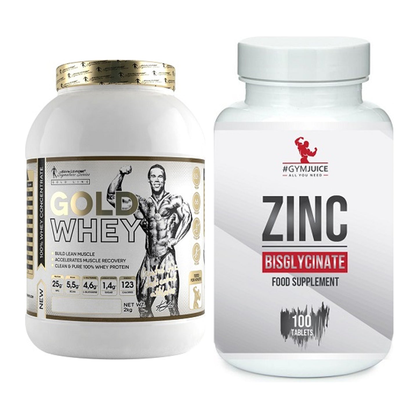Basis-Set: Kevin Levrone Gold Whey + #GYMJUICE ZINC Bisglycinate – alle enthaltenen Artikel