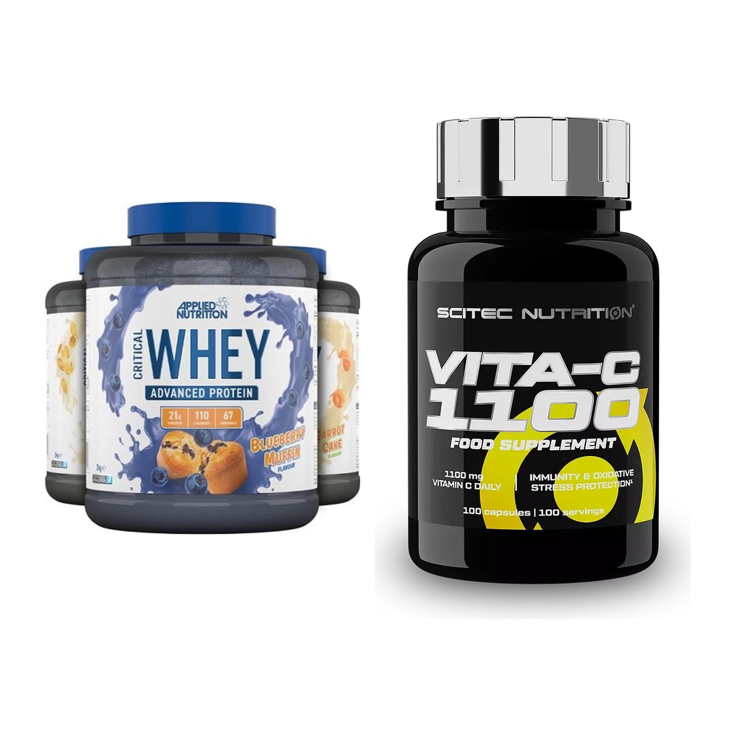 Basis-Set: Applied Nutrition Critical Whey + Scitec Vitamin C 1100 – alle enthaltenen Artikel
