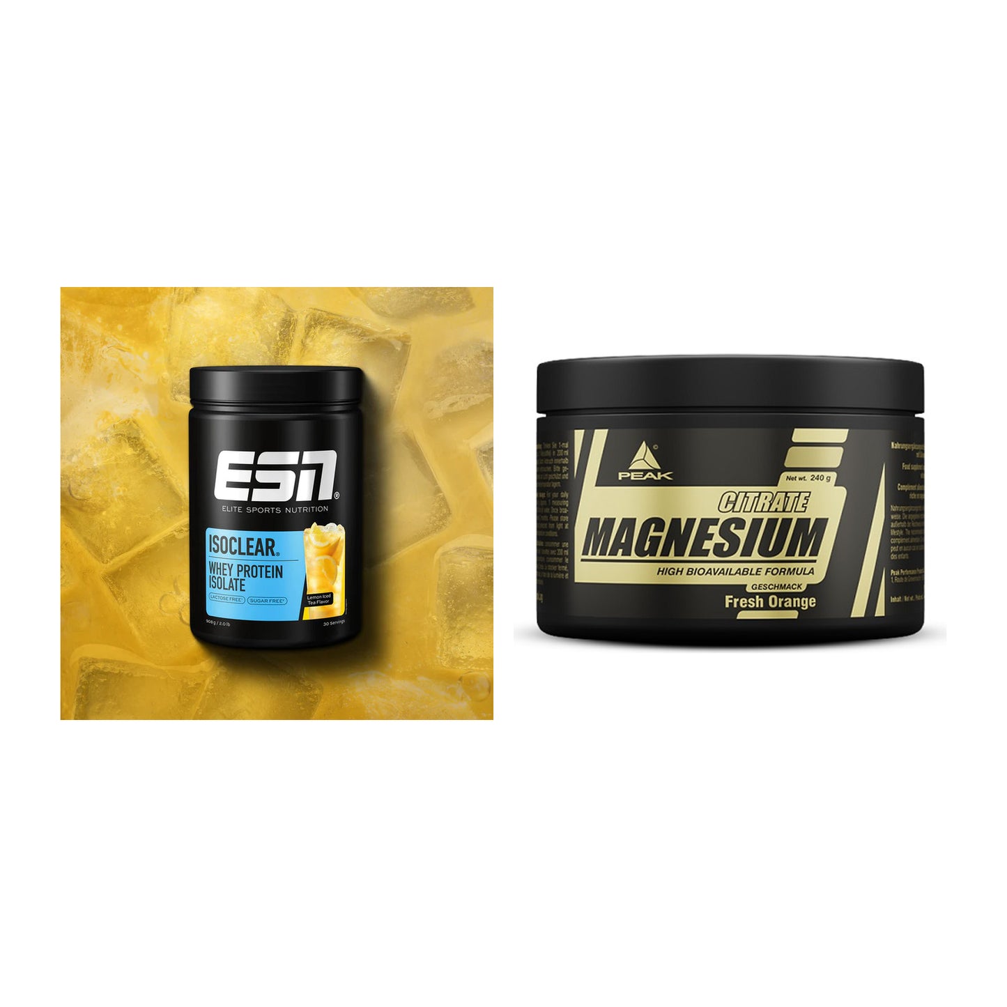 Basis-Set: ESN ISOCLEAR Whey Isolate + Peak Magnesium Citrat – alle enthaltenen Artikel