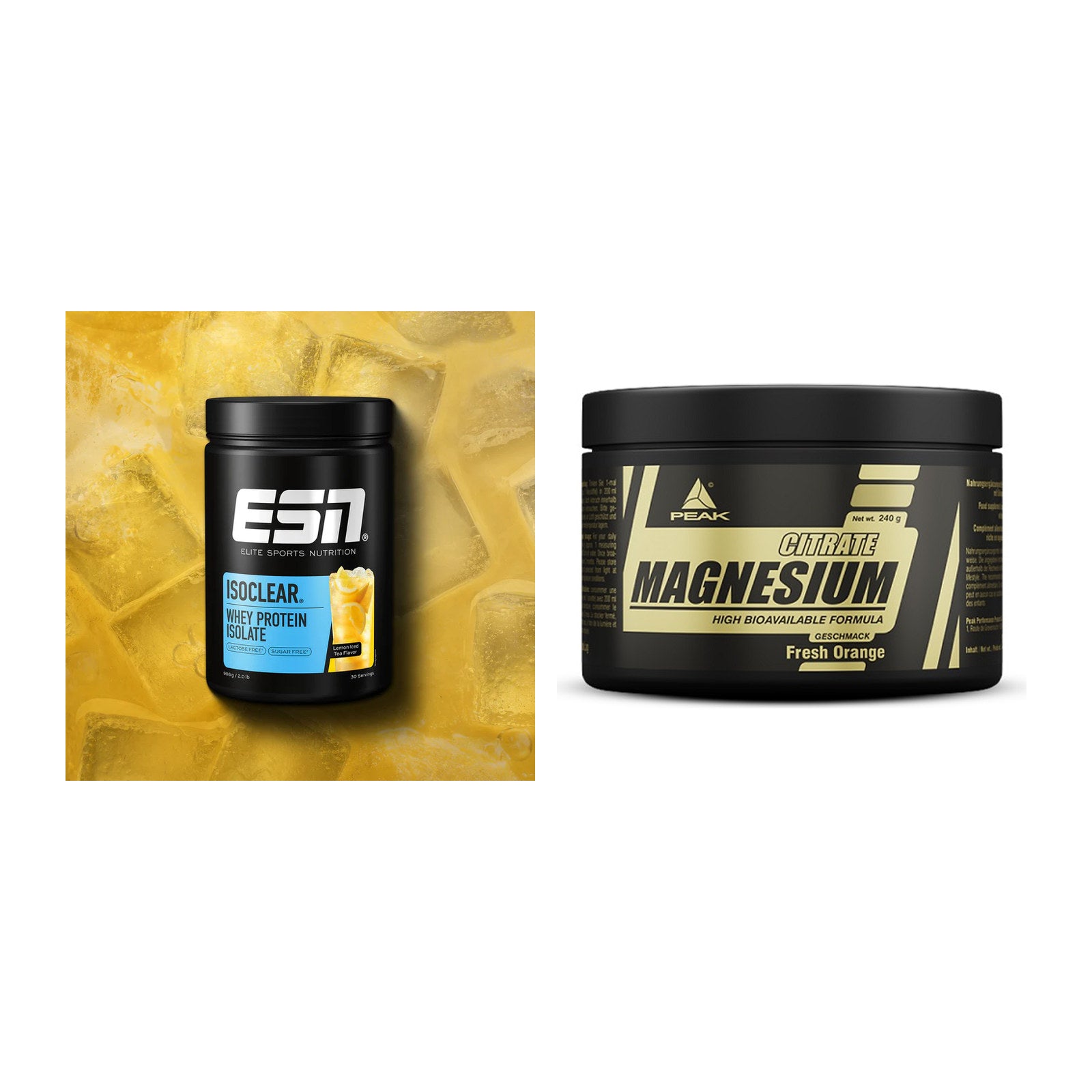 Basis-Set: ESN ISOCLEAR Whey Isolate + Peak Magnesium Citrat – alle enthaltenen Artikel