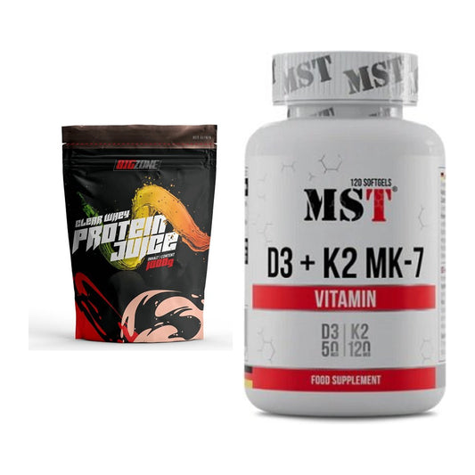 Basis-Set: Big Zone Clear Whey Protein + MST Vitamin D3 + K2 + MK-7 – alle enthaltenen Artikel