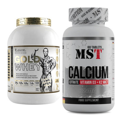 Basis-Set: Kevin Levrone Gold Whey + MST Calcium Citrate D3 + K2Vital – alle enthaltenen Artikel