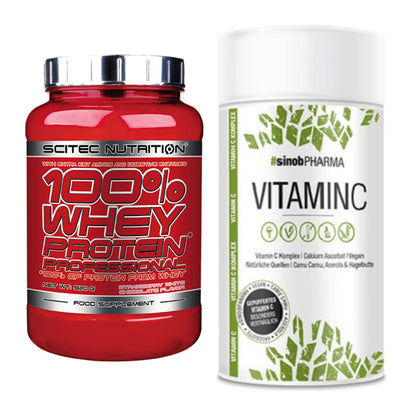 Basis-Set: Scitec 100% Whey Professional + Sinob Vitamin C – alle enthaltenen Artikel