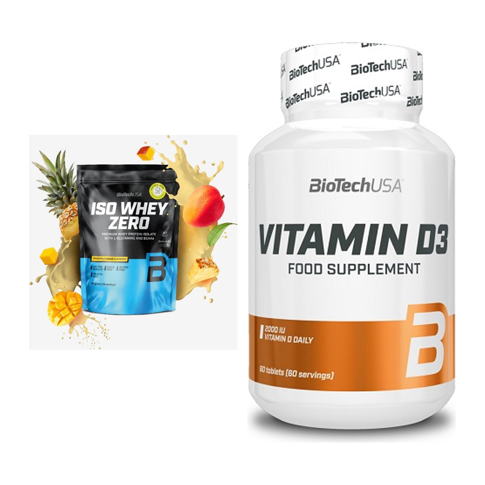 Basis-Set: BioTech Iso Whey Zero + BioTech Vitamin D3 – alle enthaltenen Artikel