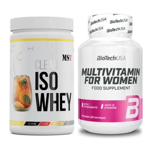 Basis-Set: MST Iso Clear + BioTech Multivitamin für Frau 60 – alle enthaltenen Artikel
