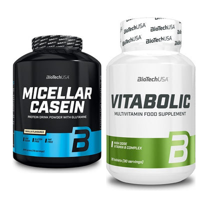 Basis-Set: BioTech Micellar Casein + BioTech Vitabolic 30 Tabl. – alle enthaltenen Artikel