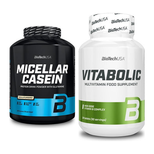 Basis-Set: BioTech Micellar Casein + BioTech Vitabolic 30 Tabl. – alle enthaltenen Artikel