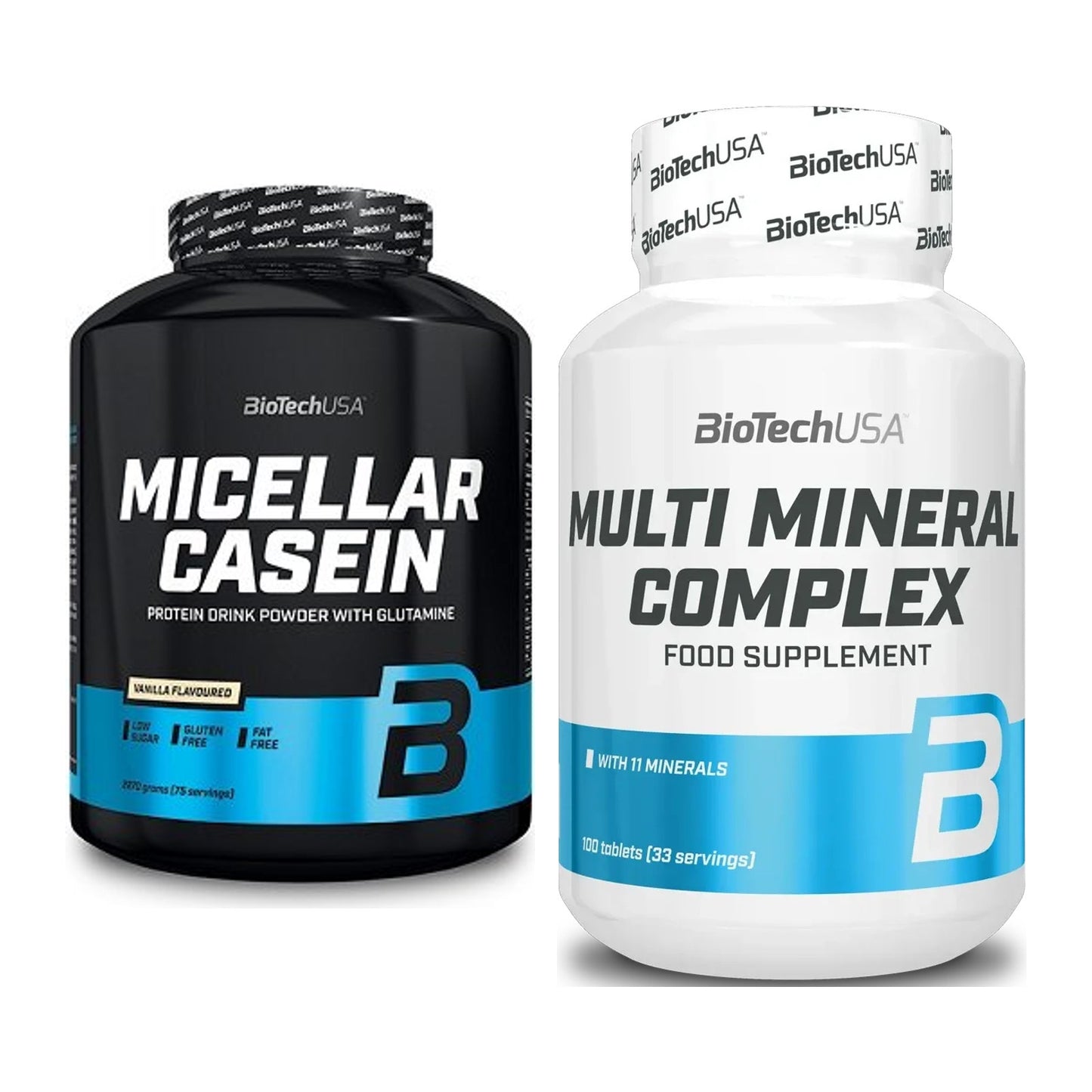 Basis-Set: BioTech Micellar Casein + BioTech Multi Mineral Complex 100 – alle enthaltenen Artikel