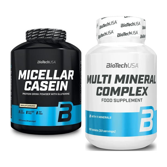 Basis-Set: BioTech Micellar Casein + BioTech Multi Mineral Complex 100 – alle enthaltenen Artikel