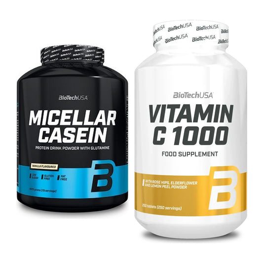 Basis-Set: BioTech Micellar Casein + BioTech Vitamin C 1000 250 Tabl. – alle enthaltenen Artikel