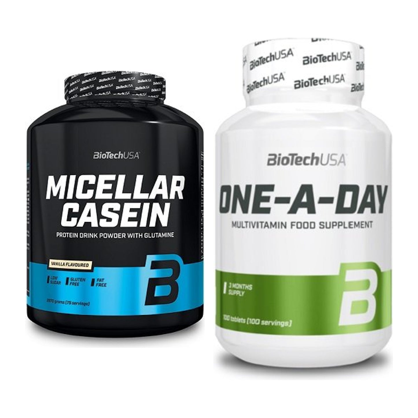 Basis-Set: BioTech Micellar Casein + BioTech One A Day 100 Tabl. – alle enthaltenen Artikel