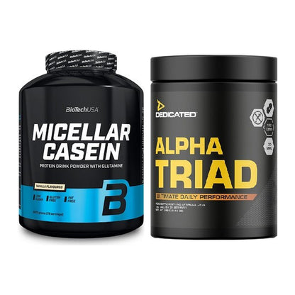 Basis-Set: BioTech Micellar Casein + Dedicated Alpha Triad 180 Tabl. – alle enthaltenen Artikel