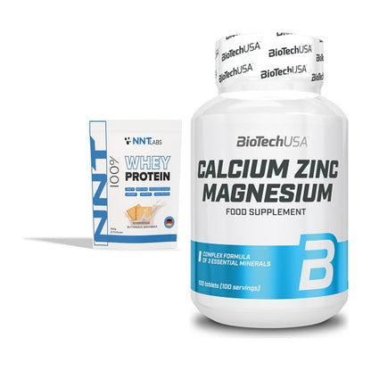 Basis-Set: NNT Whey + BioTech Calcium Zinc Magnesium 100 – alle enthaltenen Artikel