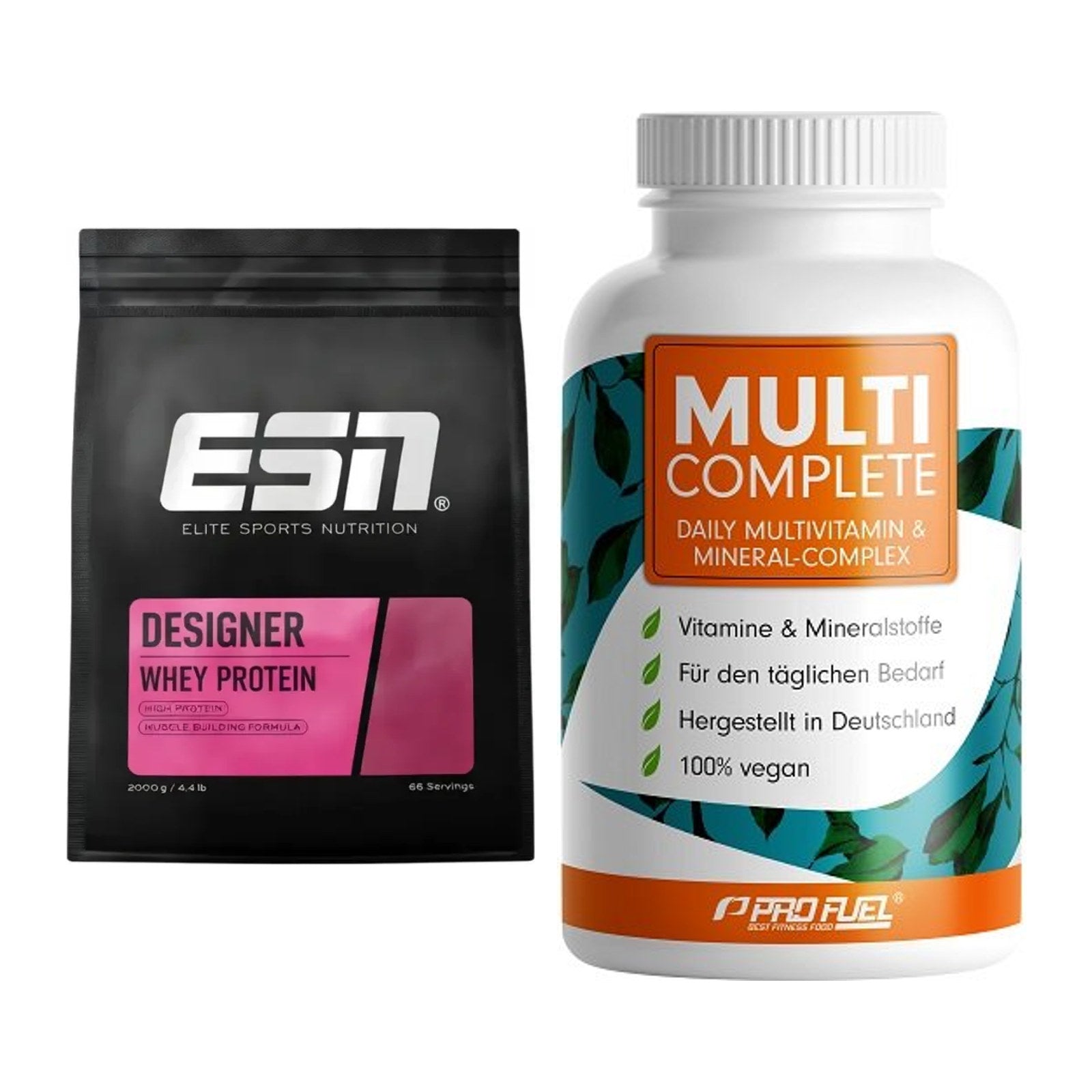 Basis-Set: ESN Designer Whey + ProFuel MULTI COMPLETE – alle enthaltenen Artikel