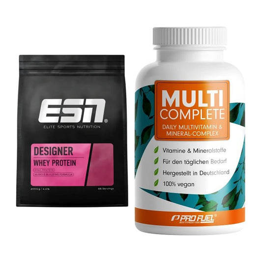 Basis-Set: ESN Designer Whey + ProFuel MULTI COMPLETE – alle enthaltenen Artikel