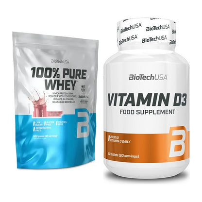 Basis-Set: BioTech 100% Pure Whey + BioTech Vitamin D3 – alle enthaltenen Artikel