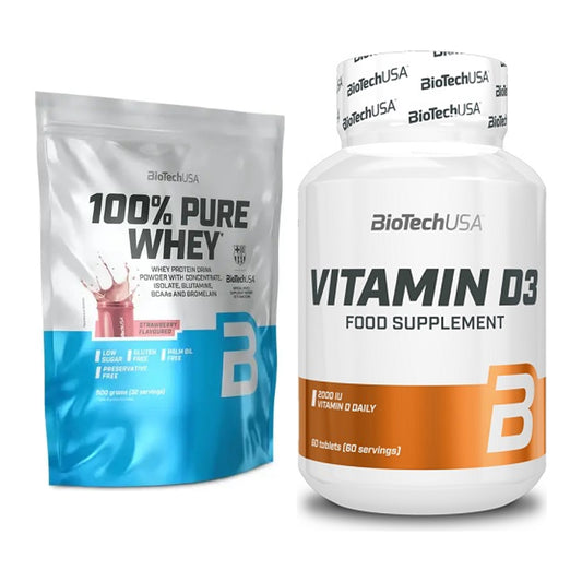 Basis-Set: BioTech 100% Pure Whey + BioTech Vitamin D3 – alle enthaltenen Artikel