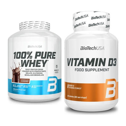 Basis-Set: BioTech 100% Pure Whey + BioTech Vitamin D3 – alle enthaltenen Artikel