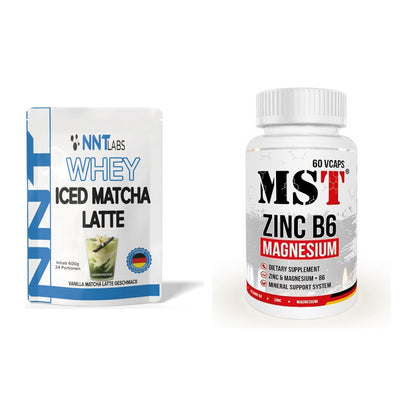 Basis-Set: NNT Whey ICED MATCHA LATTE + MST Zinc + Magnesium + B6 60 – alle enthaltenen Artikel
