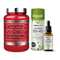 Basis-Set: Scitec 100% Whey + Sinob Vitamin D3 + K2 – alle enthaltenen Artikel