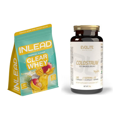 Basis-Set: INLEAD Clear Whey Isolate + Evolite Nutrition Colostrum 30% – alle enthaltenen Artikel