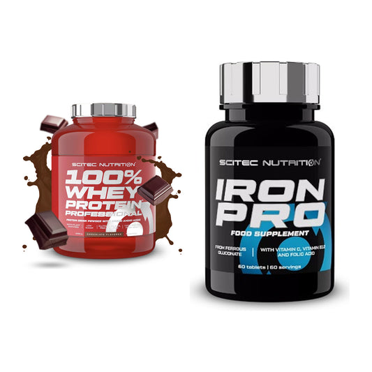 Basis-Set: Scitec 100% Whey Professional + Scitec Iron Pro – alle enthaltenen Artikel