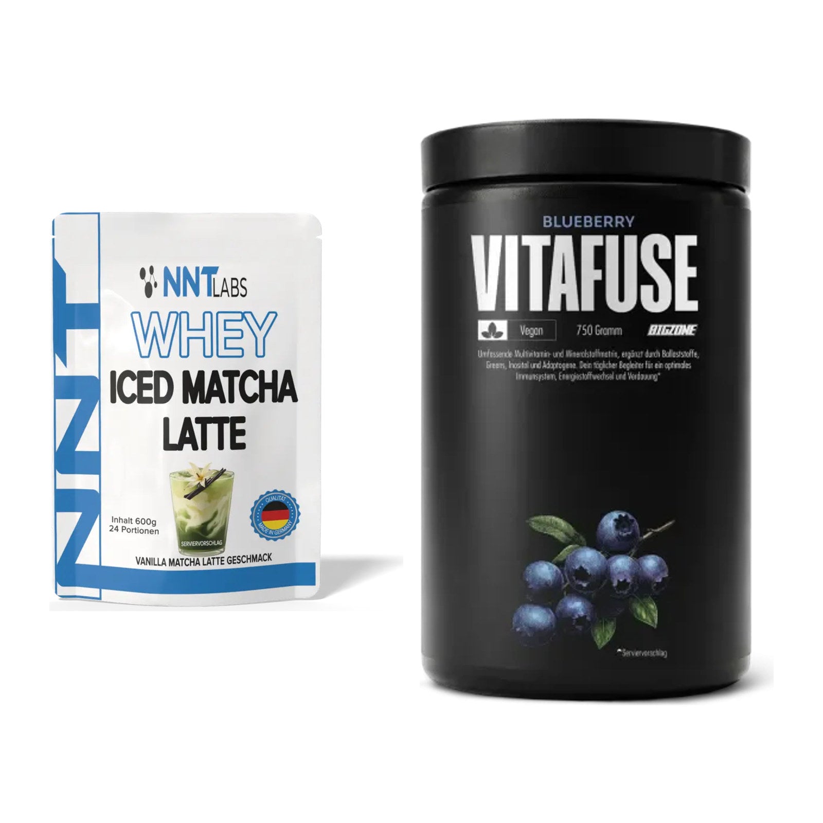 Basis-Set: NNT Whey ICED MATCHA LATTE + Big Zone Vitafuse – alle enthaltenen Artikel