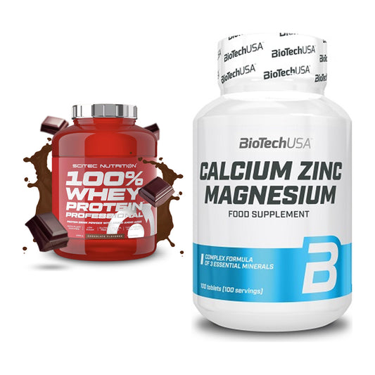 Basis-Set: Scitec 100% Whey + BioTech Calcium Zinc – alle enthaltenen Artikel