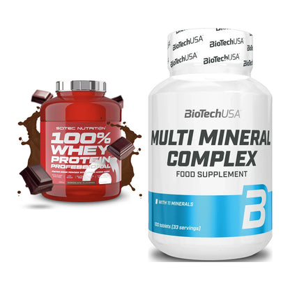 Basis-Set: Scitec 100% Whey + BioTech Multi Mineral – alle enthaltenen Artikel