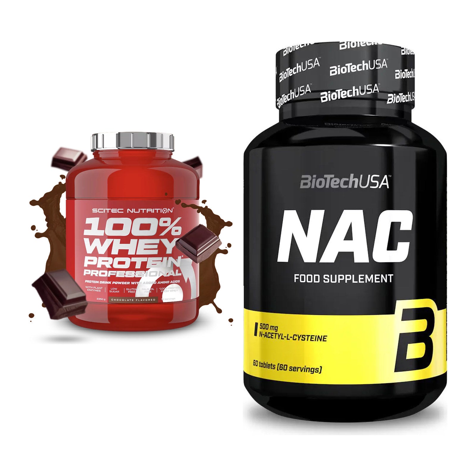 Basis-Set: Scitec 100% Whey Professional + BioTech NAC – alle enthaltenen Artikel