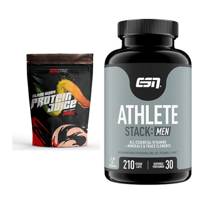 Basis-Set: Big Zone Clear Whey Protein Juice + ESN Athlete Stack:MEN – alle enthaltenen Artikel