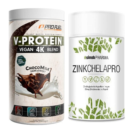 Basis-Set: ProFuel V-PROTEIN vegan 4K blend + Sinob Zink Chelapro – alle enthaltenen Artikel