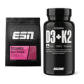 Basis-Set: ESN Designer Whey + Big Zone Vitamin D3 + K2 – alle enthaltenen Artikel
