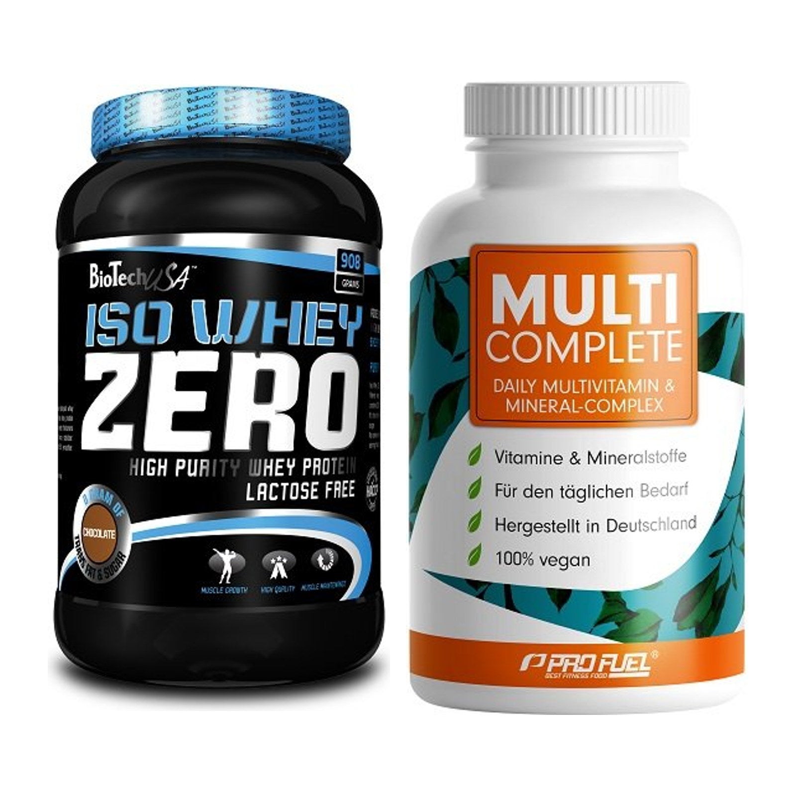 Basis-Set: BioTech Iso Whey Zero + ProFuel MULTI COMPLETE – alle enthaltenen Artikel