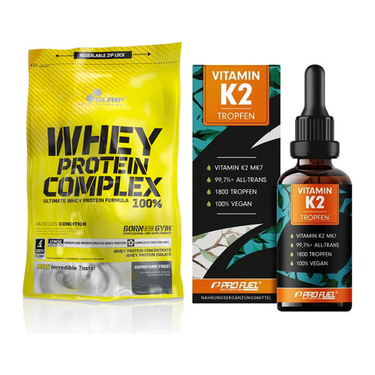 Basis-Set: Olimp Whey Protein Complex + ProFuel Vitamin K2 (1800 – alle enthaltenen Artikel
