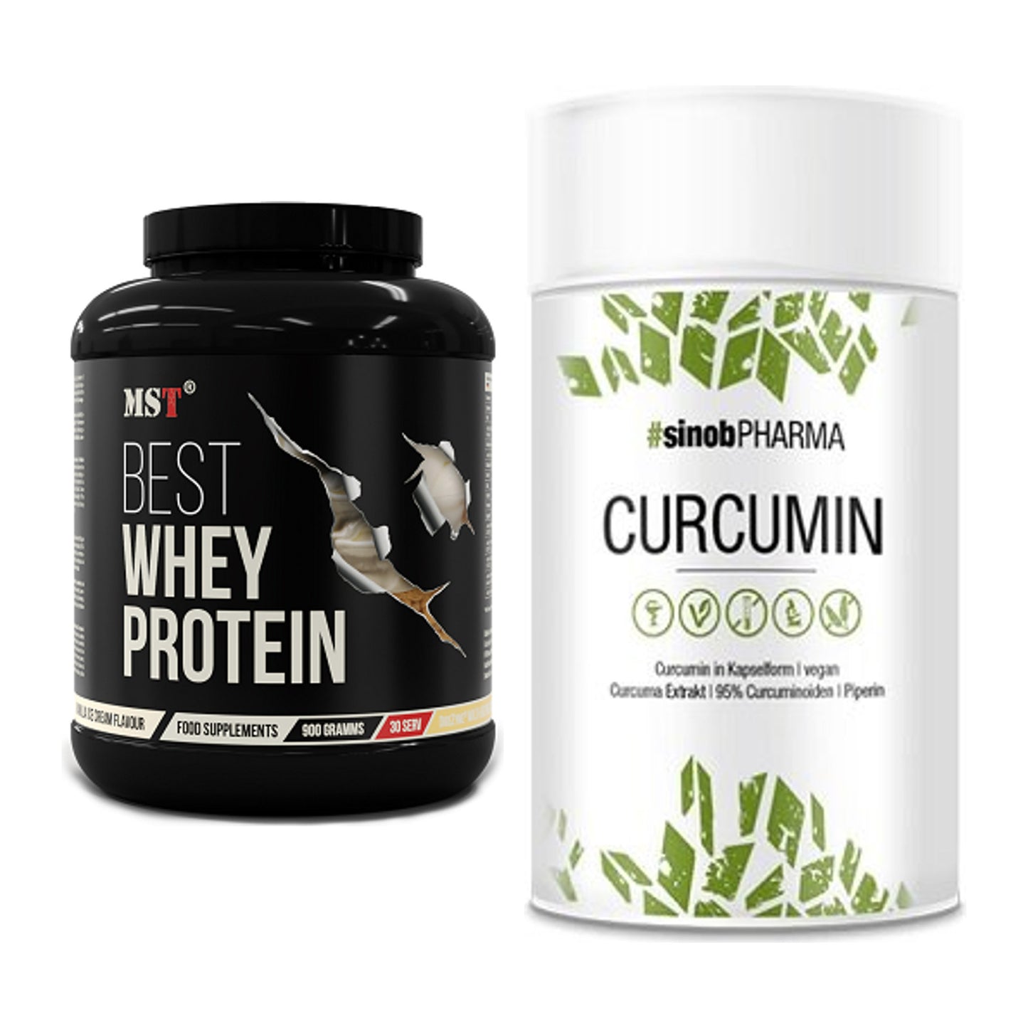 Basis-Set: MST Best Whey Protein + Sinob Curcumin 95% – alle enthaltenen Artikel