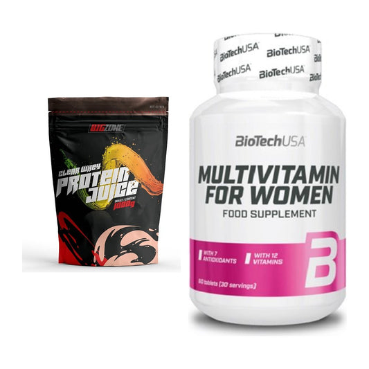 Basis-Set: Big Zone Clear Whey Protein + BioTech Multivitamin – alle enthaltenen Artikel